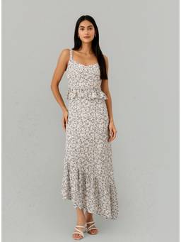 Twenty Dresses by Nykaa Fashion - Micro Floral Blue Peplum-Hem Co-Ord Set