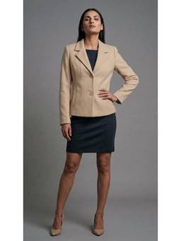 Twenty Dresses by Nykaa Fashion - Women's Textured Single-Breasted Notched Lapel Blazer