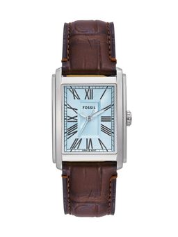 Fossil - Men Blue Dial Rectangular Analog Watch - FS6110 (M)