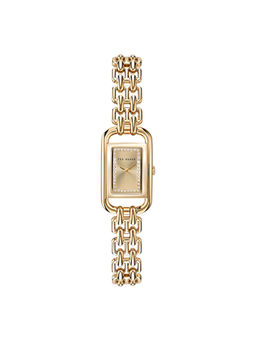 Ted Baker - Women Gold Dial Rectangular Analog Watch - BKPTTS405 (M)
