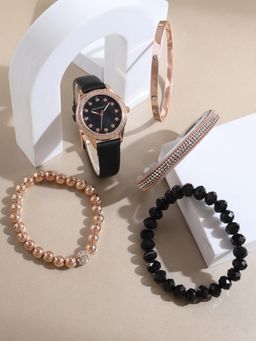 French Connection - Women Black Dial Round Analog Watch - FCW15BBL (M)