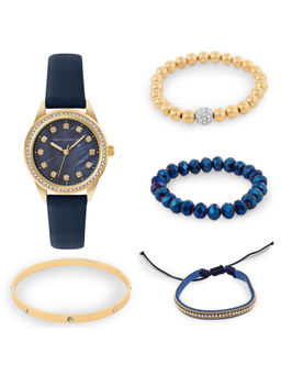 French Connection - Women Blue Dial Round Analog Watch - FCW15UL (M)