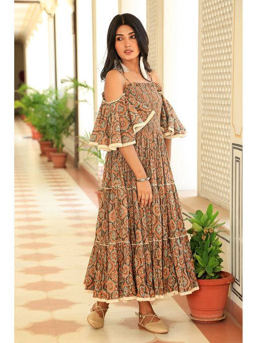 cold shoulder maxi dress online india Buy Handmade Black Maxi Dress: Viscose, Cold Shoulder, Long Sleeves, Leather Details Online in India