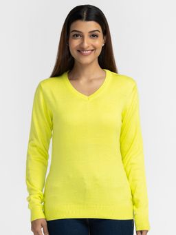 Globus - Green Solid Pullover Sweater