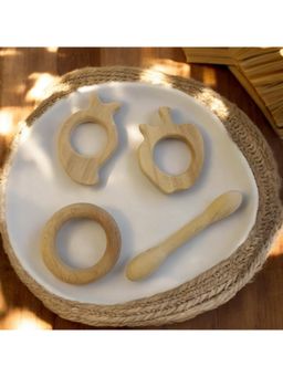 neemtoys - Wooden Teethers Are Designed with Your Babys Safety and Comfort In Mind (Pack of 4)