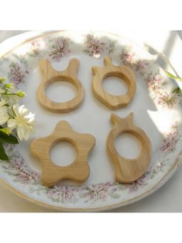neemtoys - Wooden Teethers Are Designed with Your Babys Safety and Comfort In Mind (Pack of 4)