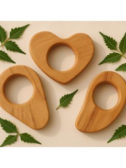 neemtoys - Wooden Teethers Are Designed with Your Babys Safety and Comfort In Mind (Pack of 3)