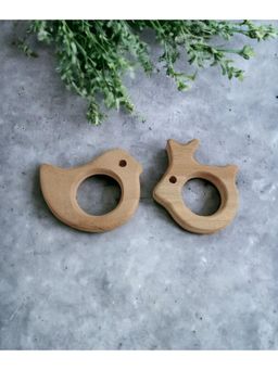 neemtoys - Wooden Teethers Are Designed with Your Babys Safety and Comfort In Mind (Pack of 2)