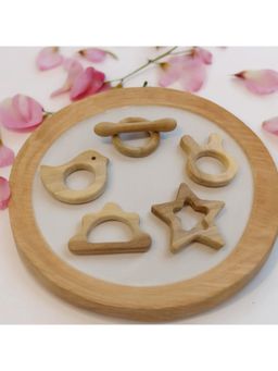 neemtoys - Wooden Teethers Are Designed with Your Babys Safety and Comfort In Mind (Pack of 6)