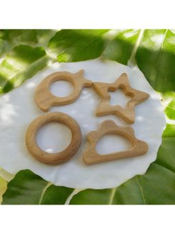 neemtoys - Wooden Teethers Are Designed with Your Babys Safety and Comfort In Mind (Pack of 4)