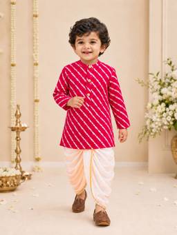 Vastramay - Navy Blue Rayon Striped Thigh Length Kurta And Dhoti