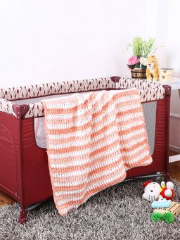 Magic Needles - Soft Chennile Striped Handmade Baby Blanket