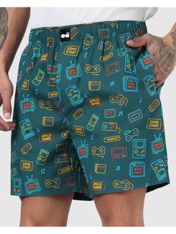 Bewakoof - Men Forest Green All Over Printed Boxer