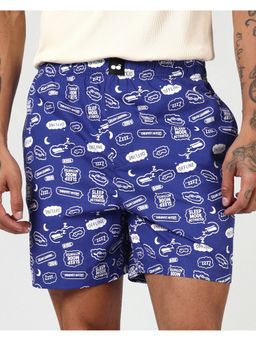 Bewakoof - Men Blue All Over Printed Boxer