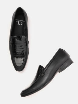 Carlton London - Textured Black Slip Ons