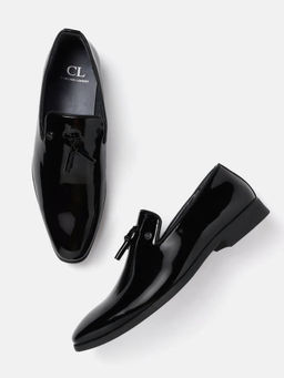 Carlton London - Solid Black Slip Ons