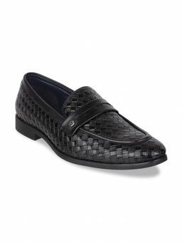 Carlton London - Textured Black Slip Ons