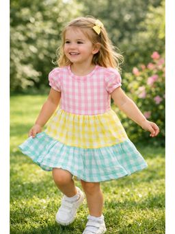 Nottie Planet - Pure Cotton Knit Half Sleeves Pink Dress