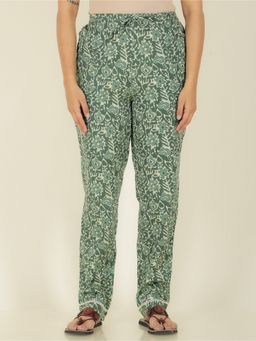 ARAMYA - Green Soft Cotton Bandhani Pant