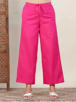 ARAMYA - Pink Soft Cotton Bandhani Palazzo