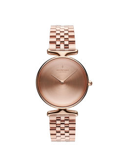 Nordgreen - Unika Brushed Metal Dial With Rose Gold 5-Link Watch Strap For Women