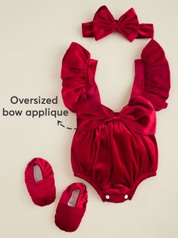 Hopscotch - Oversized Bow Onesie