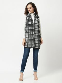 KnitStudio - Black Checked Knitted Muffler