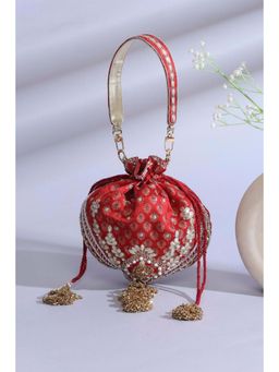 Biba - Women Red Polycotton Potli Bag