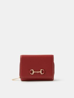 Accessorize London - Women's Horsebit Tri-Fold Wallet