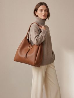 Accessorize London - Women'S Tan Ring Tassel Handbag