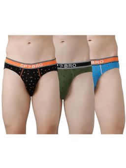 CP BRO - Printed Briefs with Exposed Waistband Value - Multi Color (Pack of 3)