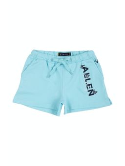 Allen Solly Junior - Girls Blue Solid Regular Fit Shorts