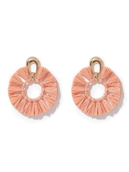 Forever New - Charli Metal & Raffia Hoop Earrings