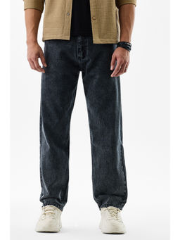 Snitch - Charcoal Grey Textured Relaxed Casual Jeans