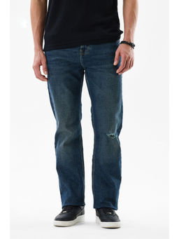 Snitch - Ink Blue Distressed Straight Casual Jeans