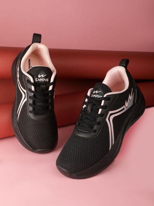 Running Shoes Campus Shoes Sandals ALEXA Black Women's Running Shoes