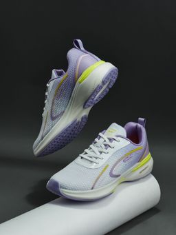 Campus - REVI Women Off White & Purple Running Shoes