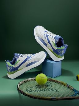 Campus - Vitality Men Off White & Blue Sneakers