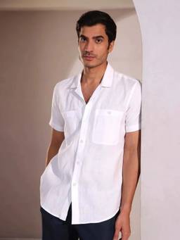 B Label - White Dawn Half Sleeve Casual Shirt