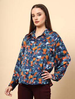 Gipsy - Navy Blue Printed Shirt
