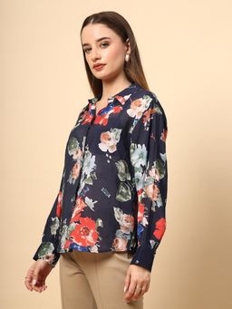 Gipsy - Printed Cotton Blue Shirt