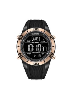 Reaction Kenneth Cole - Digital Black Silicone Strap Sports Wear Watch for Mens - KRWGP2191305