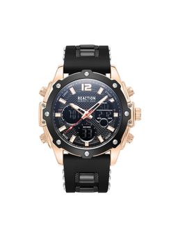 Reaction Kenneth Cole - ANA-DIGIT Black Silicone Strap Sports Wear Watch for Mens - KRWGP9006701