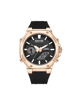 Reaction Kenneth Cole - ANA-DIGIT Black Silicone Strap Sports Wear Watch for Mens - KRWGP2191704