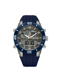 Reaction Kenneth Cole - ANA-DIGIT Black Blue Silicone Strap Sports Wear Watch for Mens - KRWGP9005801