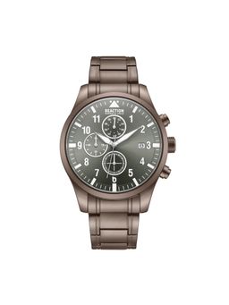 Reaction Kenneth Cole - Chronograph Gun Brown Stainless Steel Bracelet Watch for Mens - KRWGK2192506