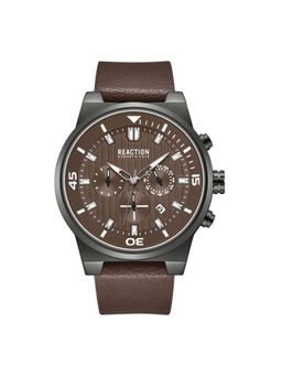 Reaction Kenneth Cole - Chronograph Brown Synthetic Leather Strap Watch for Mens - KRWGF2192704