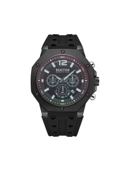 Reaction Kenneth Cole - Chronograph Black Silicone Strap Watch for Mens - KRWGO9005903