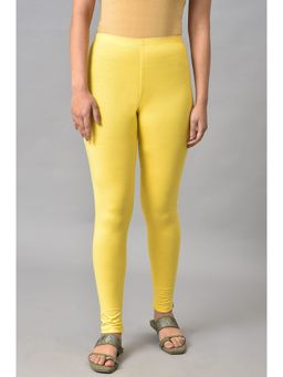 Elleven - Yellow Cotton Lycra Leggings