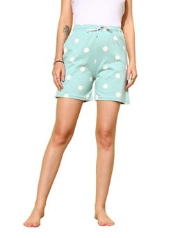 Leading Lady - Women Green Cotton Printed Shorts